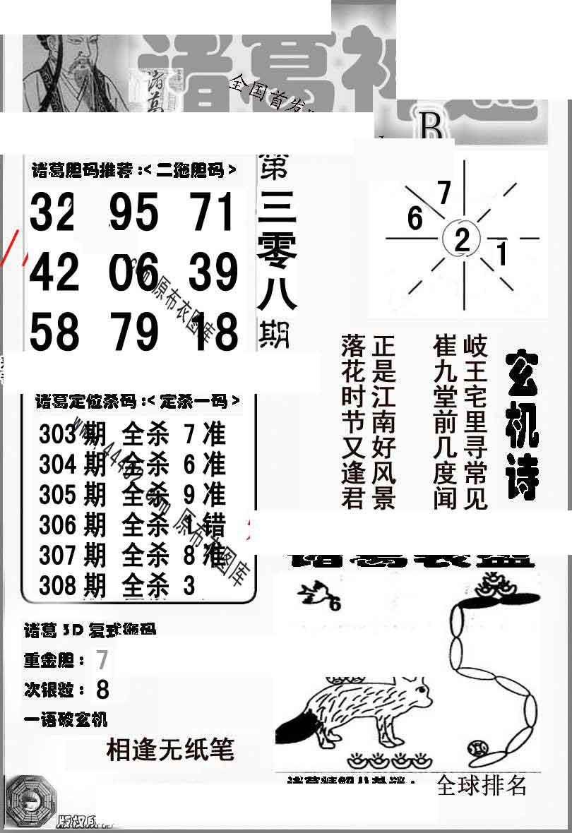 3d308期诸葛神通ab版_福彩3d图谜汇总_3d之家