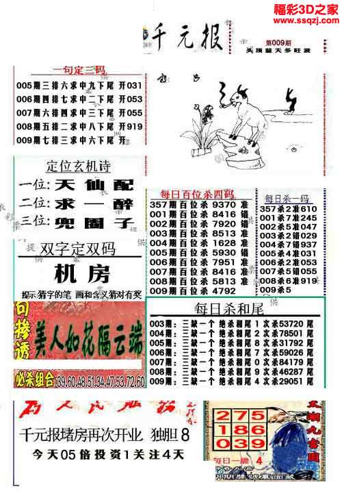3d15009期精华布衣天下12345