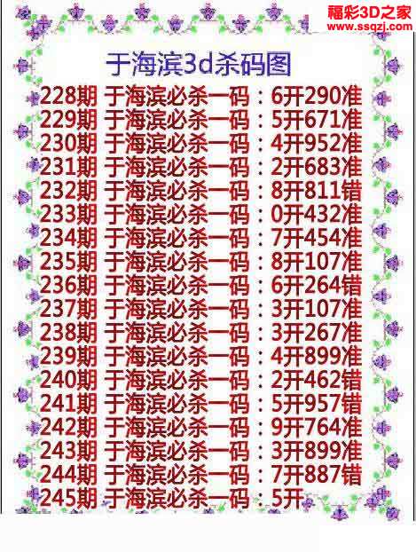3d图谜 3d杀码图 3d15245期于海滨杀码图 3d15245期凤舞九天