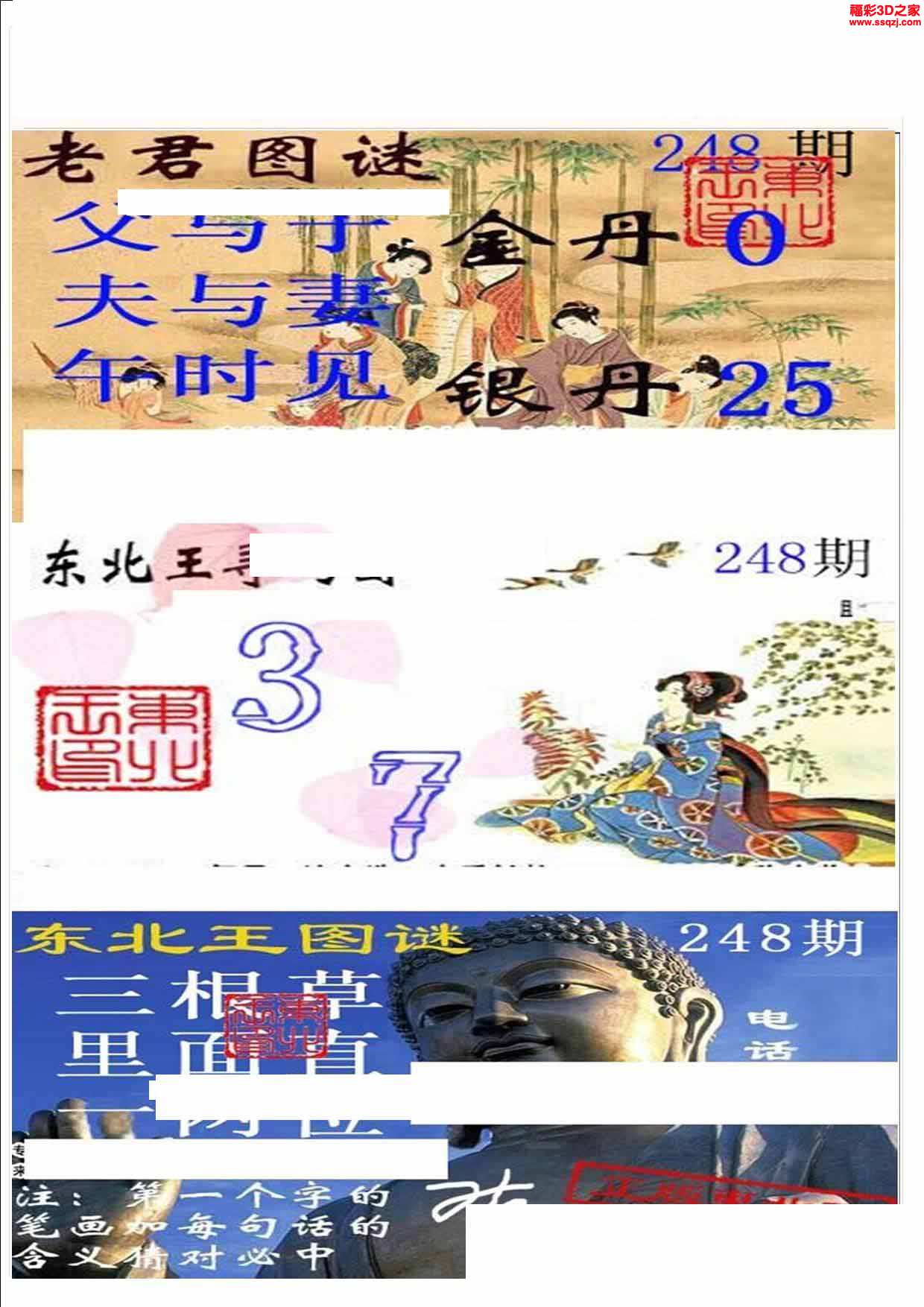 3d17248期东北王图谜