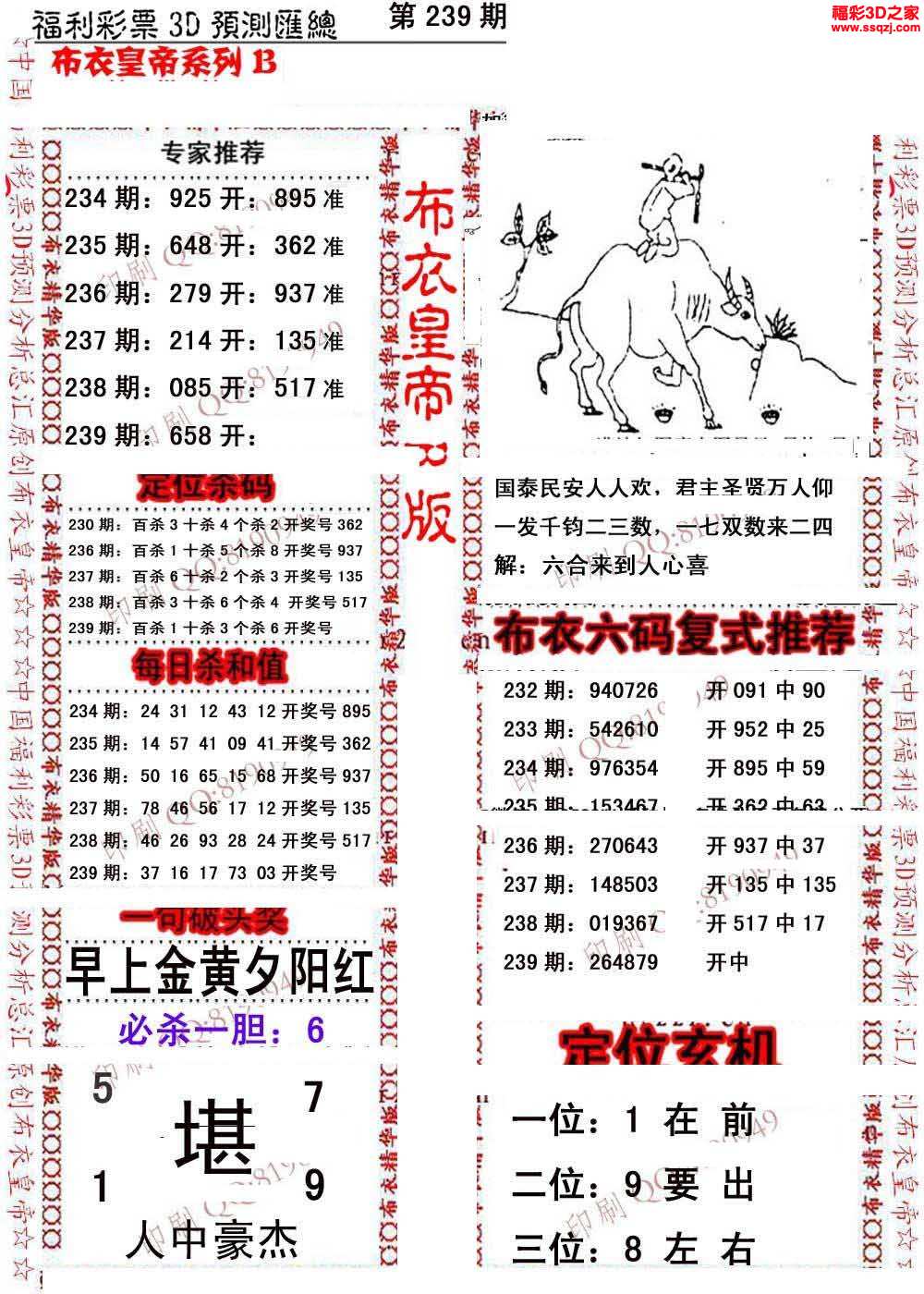3d17239期布衣神算ab版