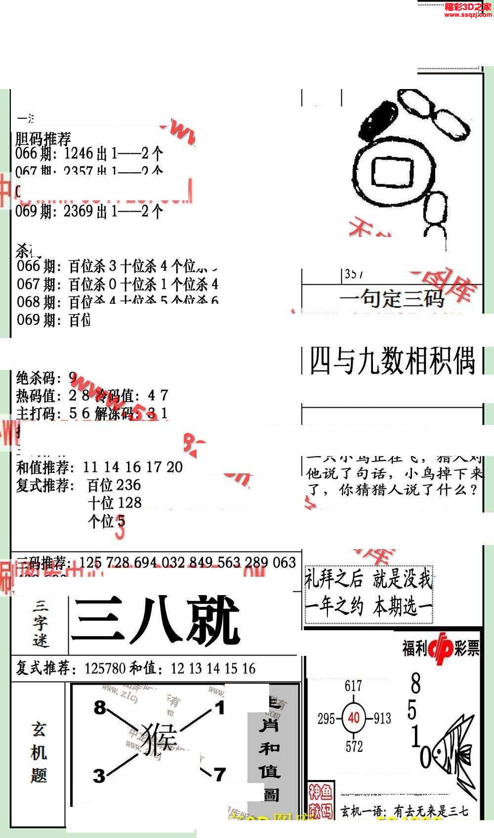 福彩3d 3d图谜 3d布衣图库 3d19069期银海布衣图