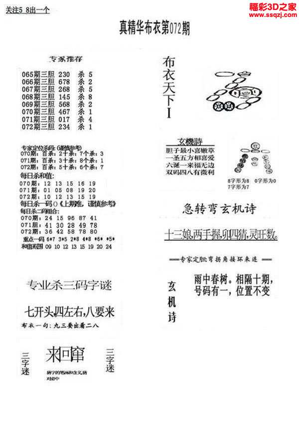 3d精华布衣天下图123456,今天3d布衣天下 3d19072期真精华布衣天下123456