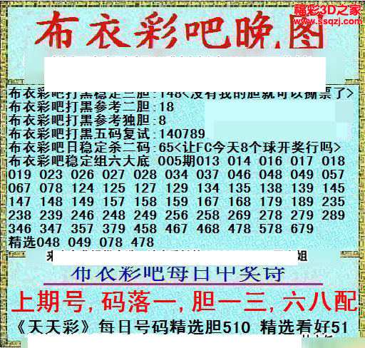 3d15005期布衣晚报