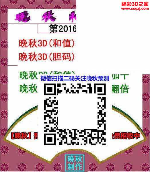 3d16262期3d晚秋和值