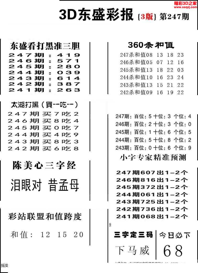 3d16247期東盛彩報1234_福彩3d圖謎彙總_3d之家