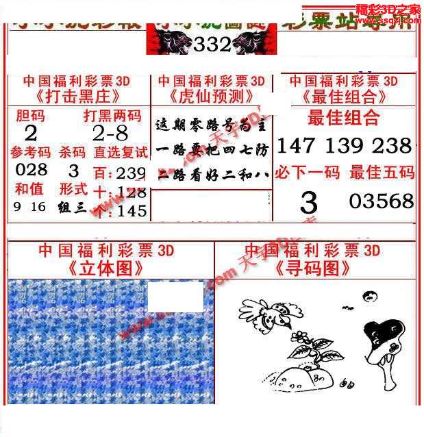 3d16332期小小虎12_福彩3d图谜汇总_3d之家
