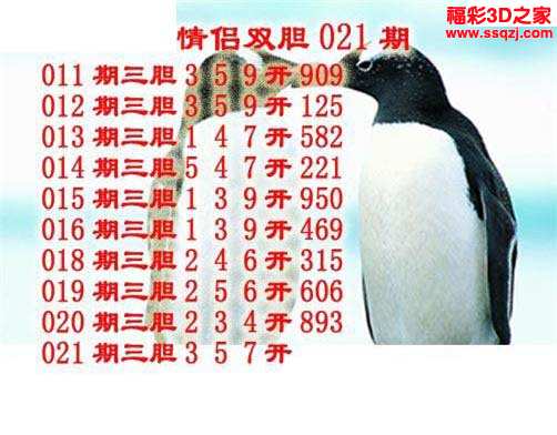3d17021期情侣双胆 中3