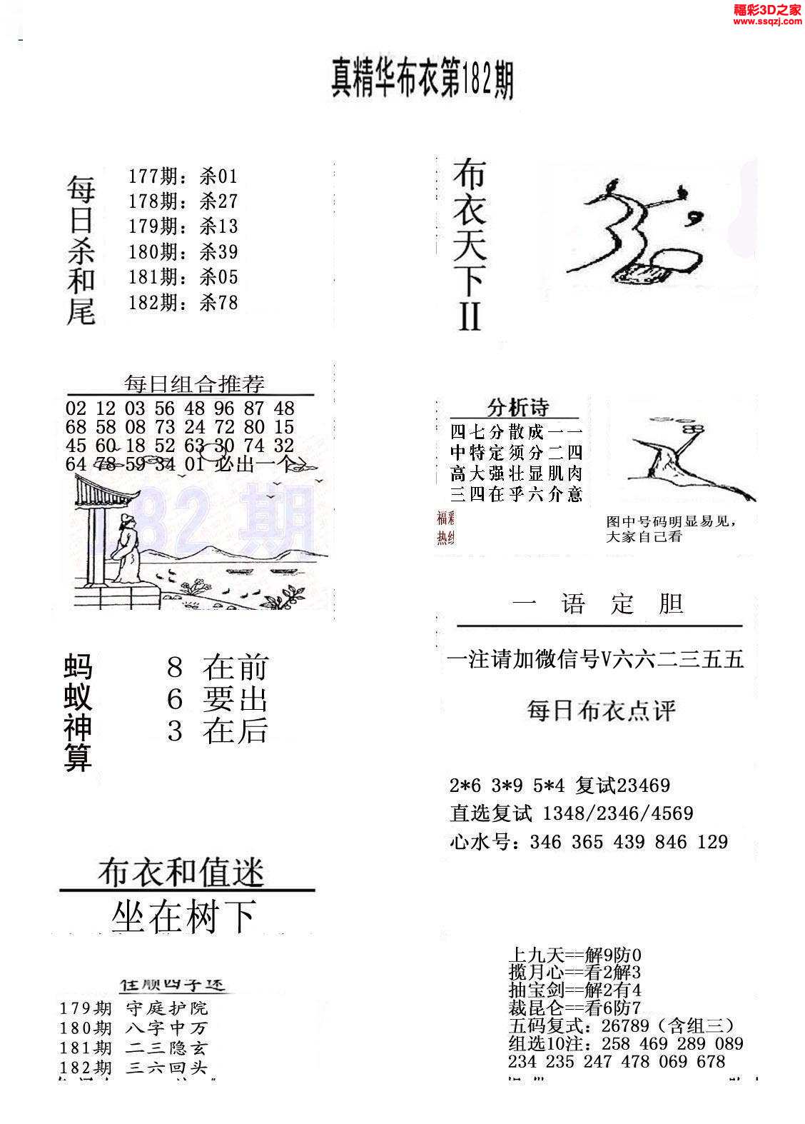 3d17182期真精华布衣天下123456