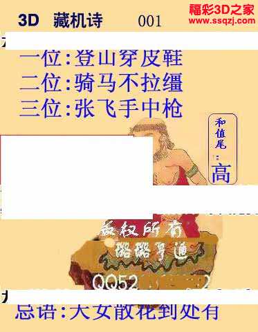 3d18001期e簇藏机图