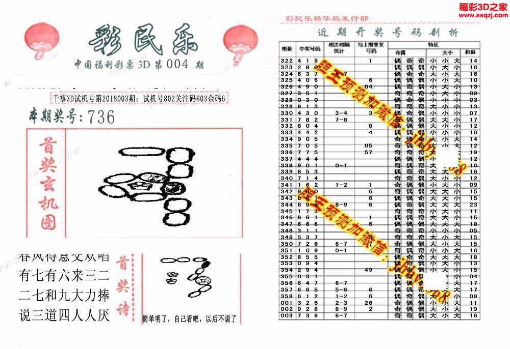 3d18004期彩民樂精華版_福彩3d圖謎彙總_3d之家