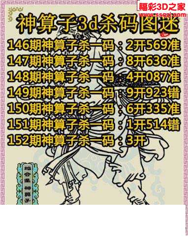 3d18152期神算子杀码图