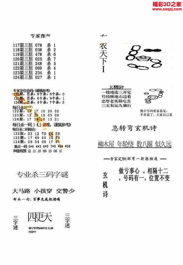 3d2021124期原始绝对布衣1234