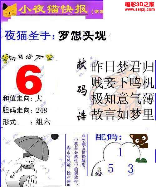 3d2021167期蓝版小夜猫a版        3d2021167期蓝版小夜猫b版