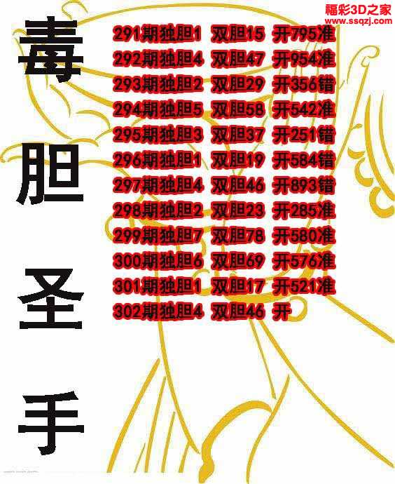 3d2021302期毒胆圣手4连中