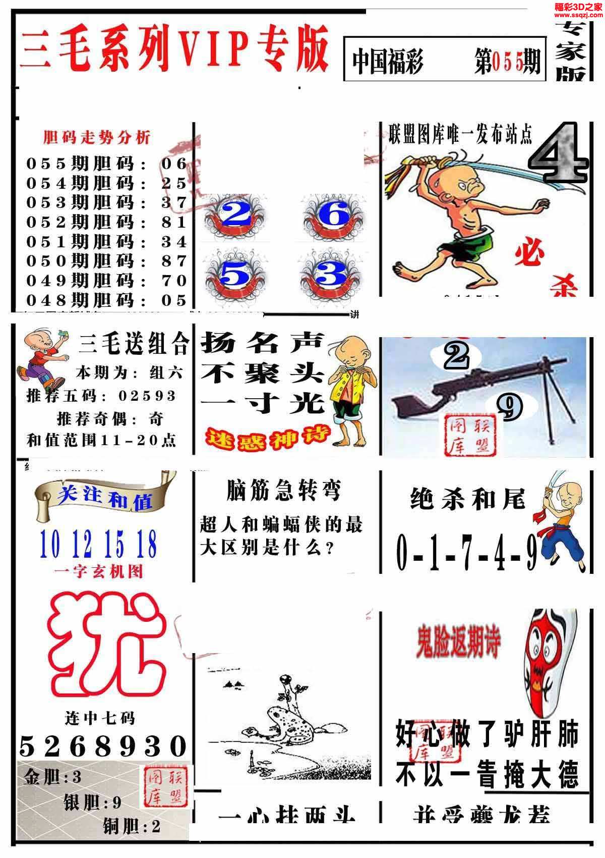 3d2022055期三毛图谜专家版