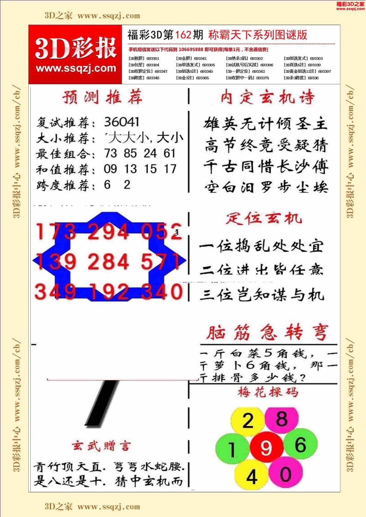 3d2023162期称霸天下图谜版